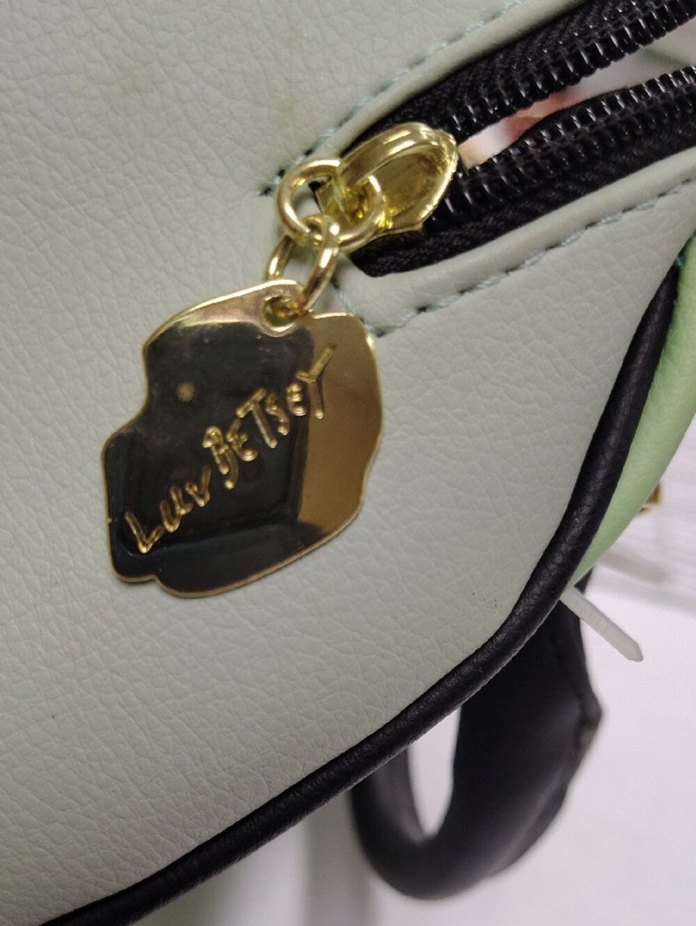 Betsey Johnson Mint Green and White Cat Face Mini Satchel - Picture 5 of 5